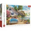 Trefl 2000 pièces Chiens, Été, Voilier, DIY Moderne, Divertissement Créatif, Amusant, Puzzles Classiques avec Animaux, pour A