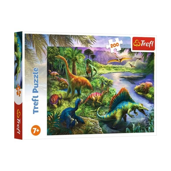 Trefl 200 Pièces Puzzle, 13281, Dinosaures Prédateurs, Dinosaurier