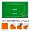 MOZOOON Tapis Puzzle, Tapis de Puzzle 1500 pièces, Puzzle Rouleau Feutre Portable Puzzle Roll Up Mat Économiseur de Puzzle Pl