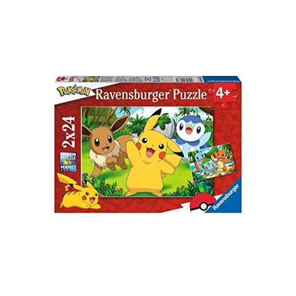 Ravensburger - Puzzle pour enfants - 2x24 pièces - Pikachu et ses amis / Pokémon - Dès 4 ans - Puzzle de qualité supérieure -