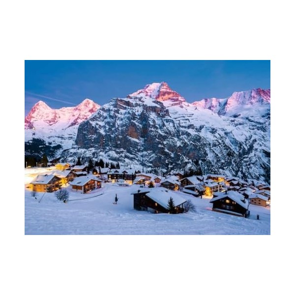 Ravensburger Puzzle Adulte 1000 p - L‘Oberland bernois, Mürren Puzzle Highlights - Adultes, enfants dès 14 ans - Puzzle de 