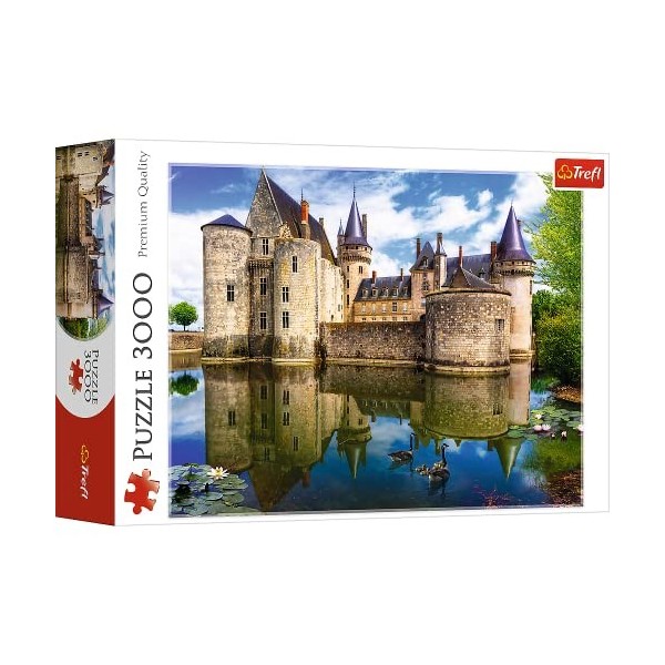 Trefl Puzzle, Château de Sully-sur-Loire, France, 3000 Pièces, Qualité Premium, pour Adultes et Enfants à partir de 15 Ans, T