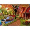 Puzzle de 1000 pièces, puzzle pour adultes, puzzle impossible, puzzle coloré, jeu de ponts coloré, cabane dautomne, puzzle p