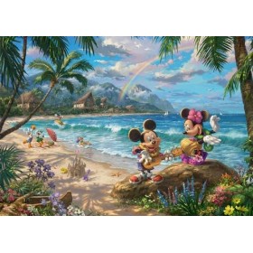 Schmidt Spiele 57528 Thomas Kinkade, Disney, Mickey Et Minnie à Hawaï, Puzzle 1000 Pièces, Multicolore, Taille Unique Exclusi