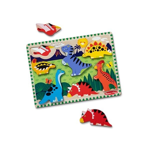 Melissa & Doug - 3747 - Puzzle - Encastrement 3D - Dinosaures