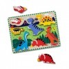 Melissa & Doug - 3747 - Puzzle - Encastrement 3D - Dinosaures