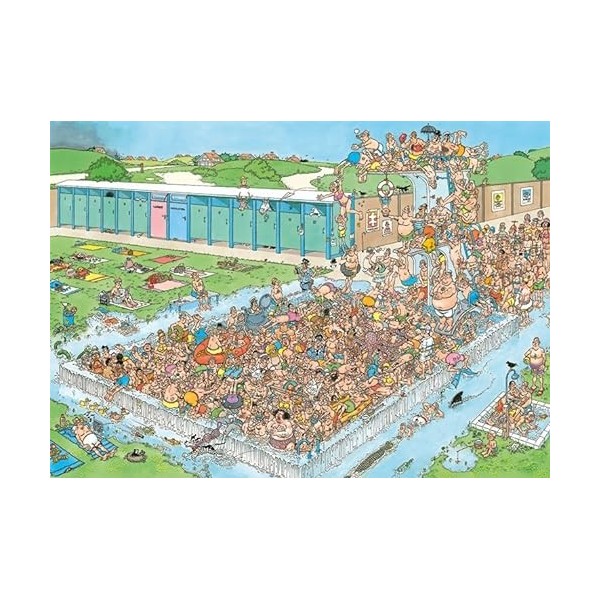 JUMBO Spiele-Jan Van Haasteren-AB in den Pool-1000 Teile Jeu de Puzzle, 20039, Multicolore