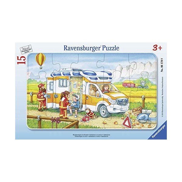 Ravensburger- Krankenwagen im Einsatz 06170 – Puzzle pour Enfants – Ambulance