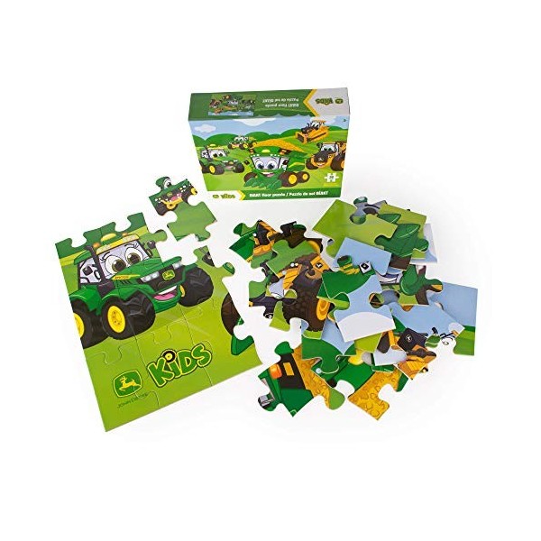 Puzzle de Sol pour Enfants John Deere - Puzzle géant 90 x 60 cm 36 pièces, Jeu Puzzle pour enfants, Jeu en Famille, Jeu Éduca