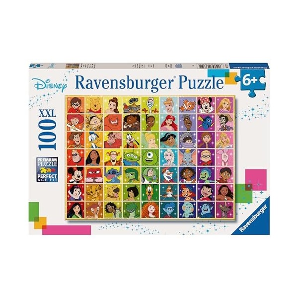 Ravensburger - Puzzle pour enfants - 100 pièces XXL - La palette de couleurs Disney - Dès 6 ans - Puzzle de qualité supérieur