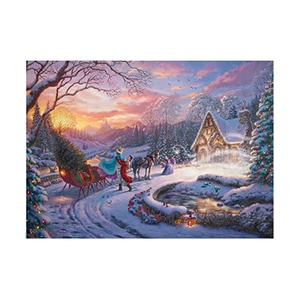 Ceaco - Thomas Kinkade - Holiday - Cendrillon ramenant à la maison larbre - Puzzle de 1000 pièces