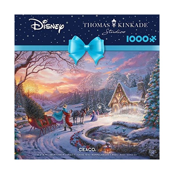 Ceaco - Thomas Kinkade - Holiday - Cendrillon ramenant à la maison larbre - Puzzle de 1000 pièces