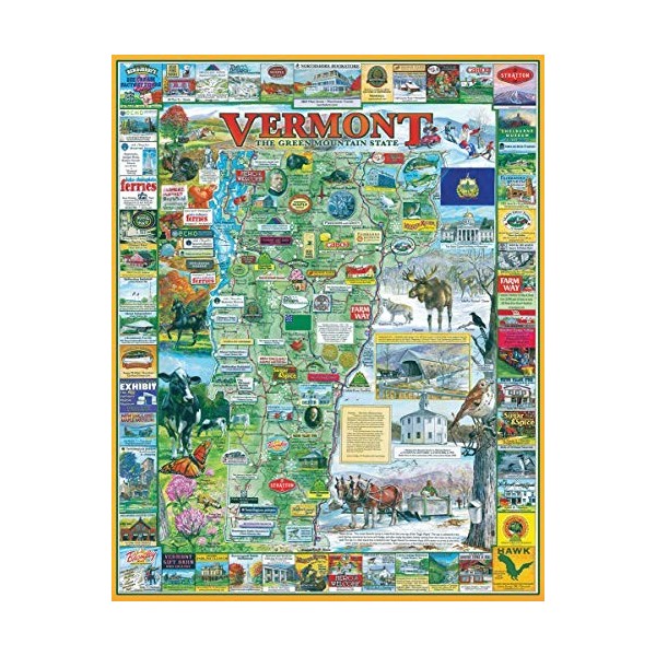 White Mountain Puzzles - Puzzle 1000 pièces - Vermont, USA