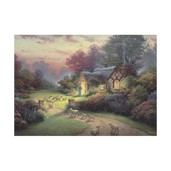 Schmidt Spiele- Thomas Kinkade, Spirit, Cottage du Bon Pasteur, Puzzle de 1000 pièces, 59678, Multicolore