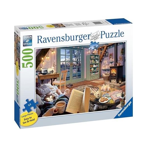 Ravensburger Cozy Retreat 500 Piece Large Format Jigsaw Puzzle for Adults - Every Piece is Unique, Softclick Technology Means