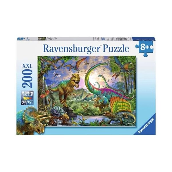 Ravensburger - Puzzle Enfant - Puzzle 200 p XXL - Le royaume des dinosaures - Dès 8 ans - 12718