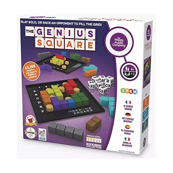 RIVIERA GAMES The Genius Square - STEM Puzzle Game by The Happy Puzzle Company