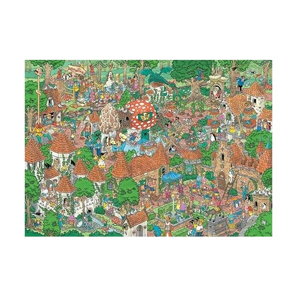 JUMBO-20045 JUMBO- Jan Van Haasteren-Puzzle pour Adultes-1000 pièces-Le Bois des Contes-Multicolore, 20045