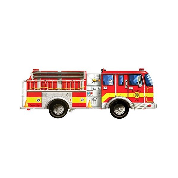 Melissa & Doug Puzzle De Sol Camion De Pompier Géant | Puzzle | Premier âge | 3+ | Cadeau pour garçon ou fille