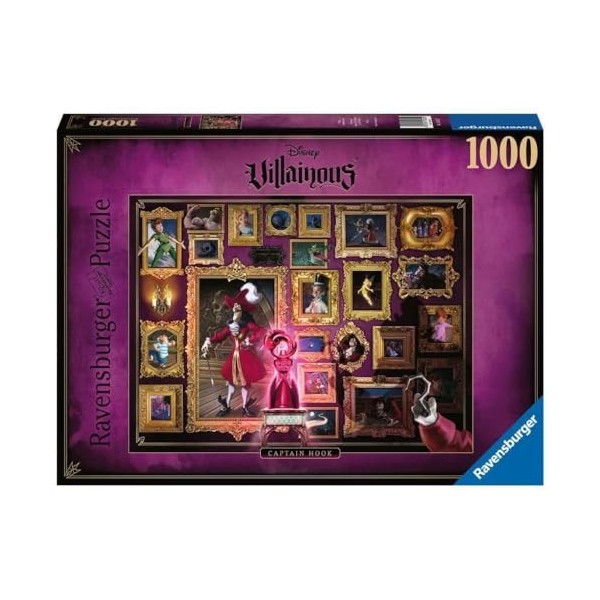 Ravensburger - Puzzle Adulte - Puzzle 1000 p - Capitaine Crochet Collection Disney Villainous - 15022