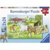 Ravensburger Tiere 07833-Sur la Cour des Chevaux-Puzzle pour Enfants, 07833