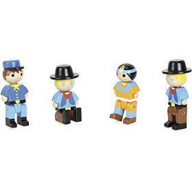 Jeujura - 8089- Jeux de Construction-Coffret 4 Personnages Far West