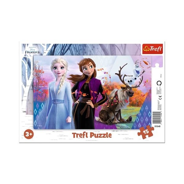 Trefl- Disney La Reine des Neiges 2, 15 Pièces, pour Enfants à partir de 3 Ans Puzzle, 31348, Coloured