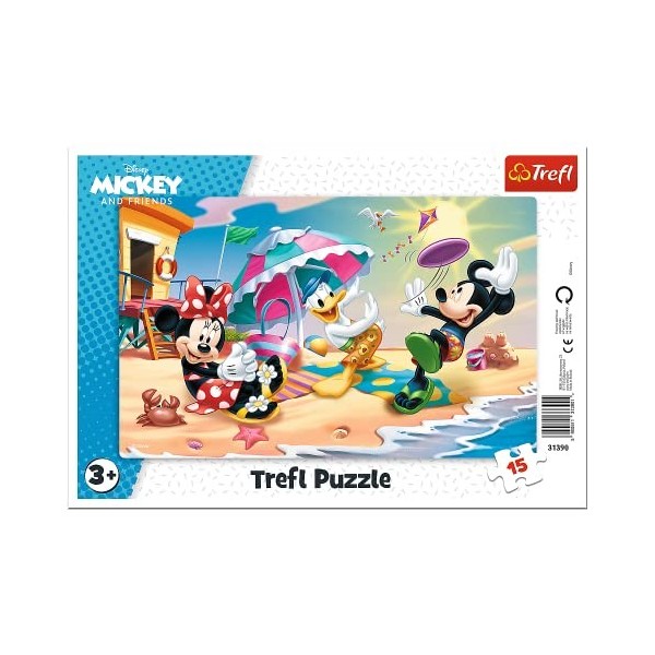 Trefl Amis, 15 Pièces, pour Les Enfants à partir de 3 Ans Puzzle, 31390, Disney Mickey Mouse and Boyfriends