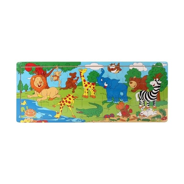 PLANÈTE BOIS - Puzzle Panoramique - Jeu Educatif - Première Réflexions - 058040 - 21 Pièces - Modèle Aléatoire - Carton - Jeu