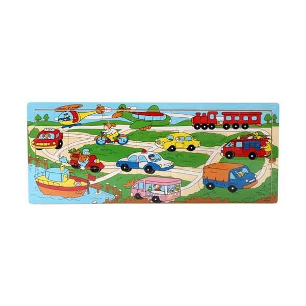 PLANÈTE BOIS - Puzzle Panoramique - Jeu Educatif - Première Réflexions - 058040 - 21 Pièces - Modèle Aléatoire - Carton - Jeu