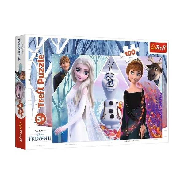 Trefl-100 Pièces pour Les Enfants à partir de 5 Ans Puzzle, 16418, Terre enchantée Disney La Reine des neiges 2