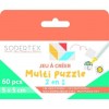 LOOLIPO - JEUX À CRÉER 2 EN 1 - MULTI PUZZLE - 60 cartes + 12 fiches puzzles - 5 x 5 cm - Jeux pédagogiques - Jeux éducatifs 