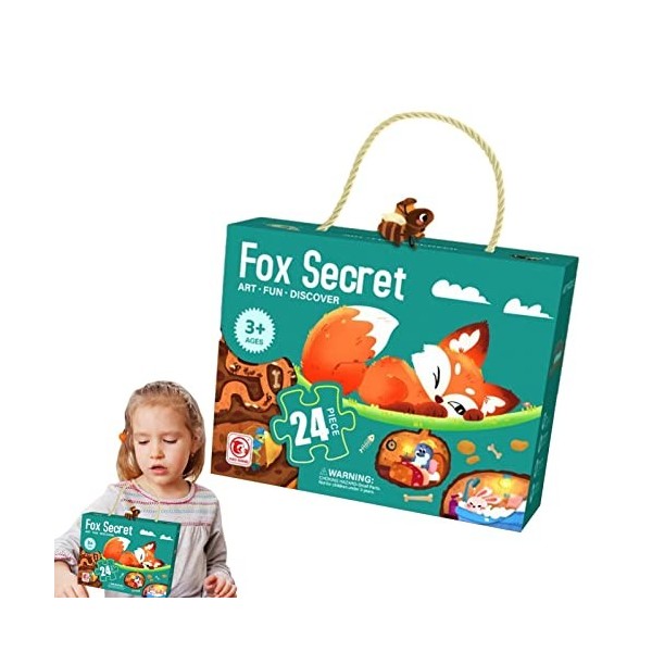 Stronrive Puzzles danimaux pour Enfants | 22 Puzzles pour Les Tout-Petits | Puzzles en Bois pour Enfants dâge préscolaire a