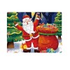 Frifer Puzzles du Père Noël, Grand Puzzle de souhaits de Noël du Père Noël, Grand Puzzle de décoration dhiver en Forme de pè