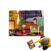 Frifer Puzzles du Père Noël, Grand Puzzle de souhaits de Noël du Père Noël, Grand Puzzle de décoration dhiver en Forme de pè