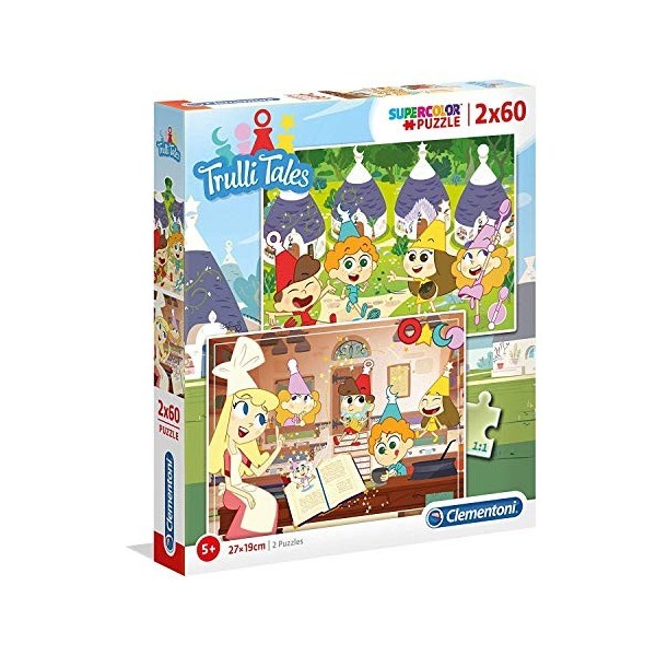 Clementoni- Supercolor Puzzle-Trulli Tales-2 x 60 piéces- 21606