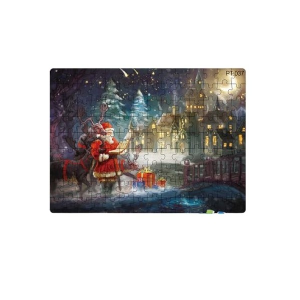 GECAM Puzzle du Père Noël,Puzzles de Noël en Carton | Puzzle de vœux de Noël, Jeu éducatif pour garçons et âgés de 2 à 8 Ans,