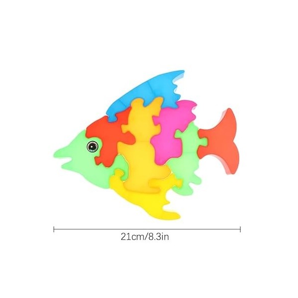 Fyllun Casse-tête de Poisson de Couleur Puzzle Animal Puzzle Jouets étudiants Puzzles de Poisson Faits à la Main Jouet Enfant