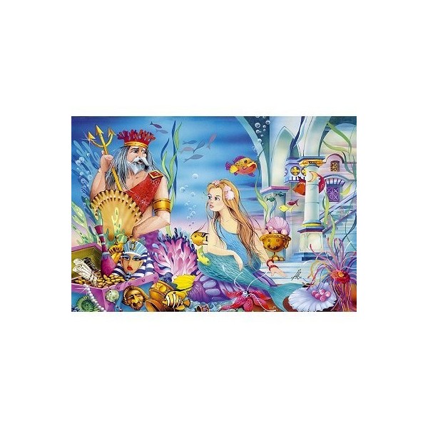 Castorland Puzzle 54 pièces - Mini Puzzle : La Petite sirène et Le Roi