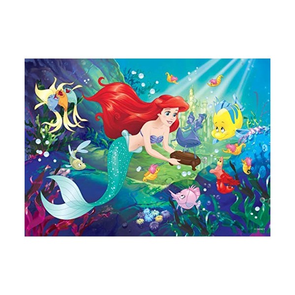 Lisciani, Puzzle pour enfants à partir de 4 ans, 60 pièces, 2 en 1 Double Face Recto / Verso avec le dos à colorier - Disney 