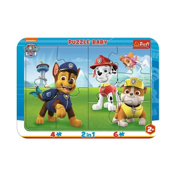 Trefl- Baby Puzzles en Cadres, pour Les Enfants à partir de 2 Ans Puzzels, 80022, Pat Patrouille Joyeuse