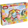 Lisciani - Puzzle Disney Cars 2 en 1 - Maxi Puzzle 50 x 35cm de 24 pièces - Double Face avec Verso à Colorier -pour Enfants d