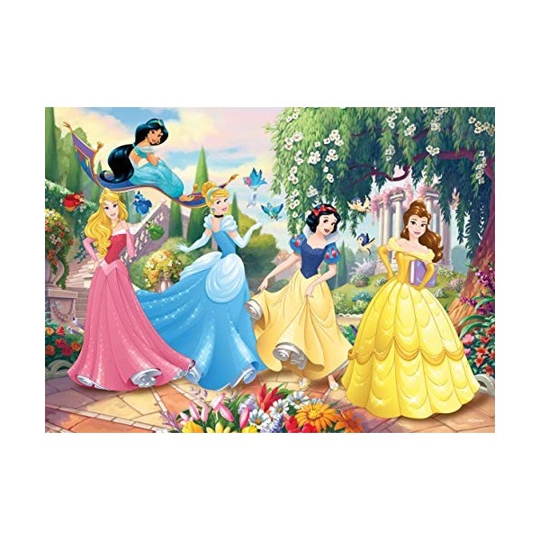 Lisciani, Puzzle pour enfants à partir de 4 ans, 60 pièces, 2 en 1 Double Face Recto / Verso avec le dos à colorier - Disney 