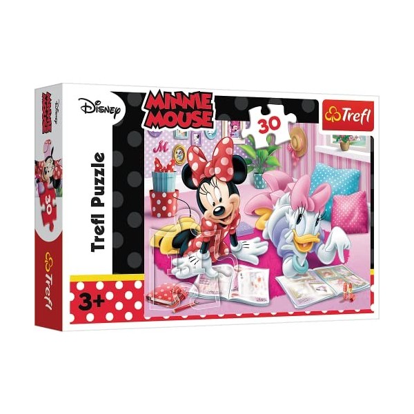 Trefl-18217 Mickey & Friends 30 Pièces pour Les Enfants à partir de 3 Ans Puzzle, TR18217, Meilleurs Amis Disney Minnie