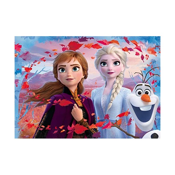 Lisciani, Puzzle pour enfants à partir de 4 ans, 60 pièces, 2 en 1 Double Face Recto / Verso avec le dos à colorier - Disney 