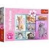 Trefl- Chatons Mignons 60 éléments-Puzzles Colorés avec Les Animaux, Chats, Collage, Divertissement Créatif, Jeu pour Enfants