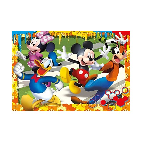 Lisciani, Puzzle pour enfants à partir de 7 ans, 250 pièces, 2 en 1 Double Face Recto / Verso avec le dos à colorier - Disney