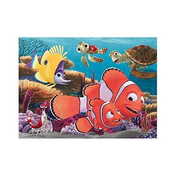 Lisciani - Disney Puzzle Nemo - Puzzle 60 Pièces - Double Face - Verso A Colorier - Jeu Educatif - A partir de 3 ans