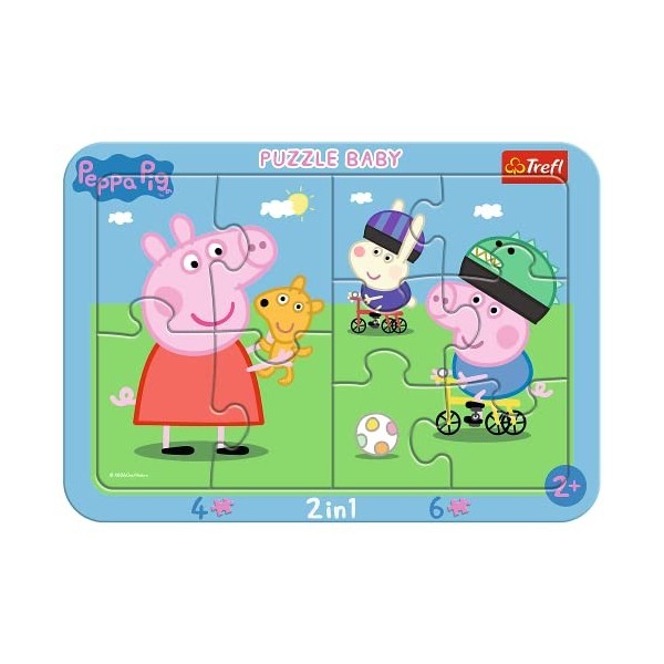 Trefl- Baby Puzzles en Cadres, pour Les Enfants à partir de 2 Ans Puzzels, 80021, Heureuse Peppa Pig