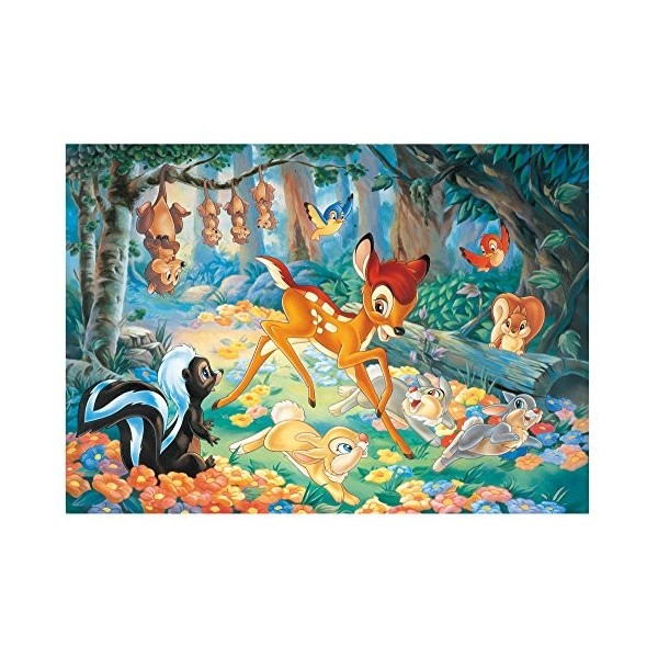 Lisciani, Puzzle pour enfants à partir de 4 ans, 60 pièces, 2 en 1 Double Face Recto / Verso avec le dos à colorier - Disney 